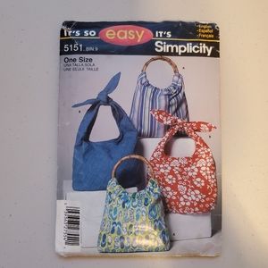 Simplicity Sewing Pattern #5151 -Bag, Sac or Bolso